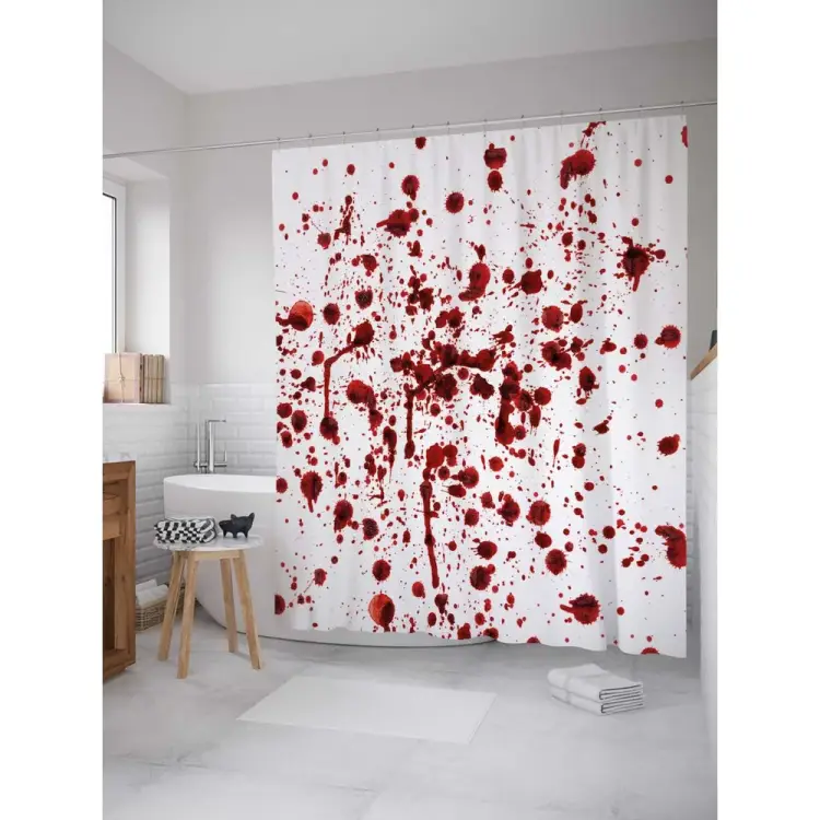 Шторка-занавеска для ванной JOYARTY Кровавые следы sc_24111