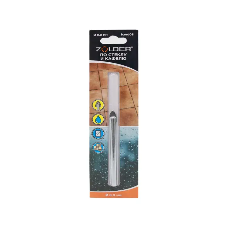 Сверло по стеклу и кафелю ZOLDER fcerd08