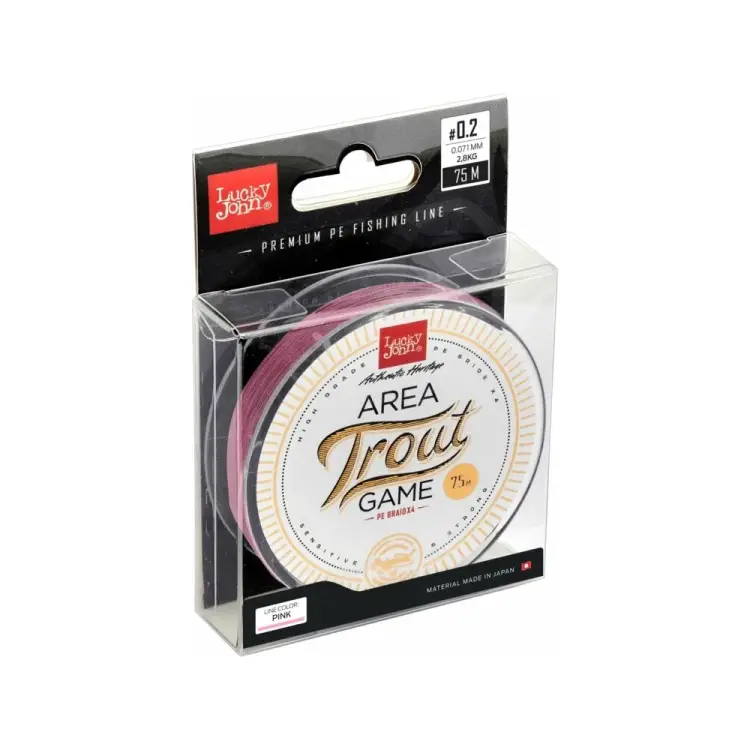 Плетеная леска Lucky John LJ Area Trout Game BRAID Pink 075/011 LJ4109-011