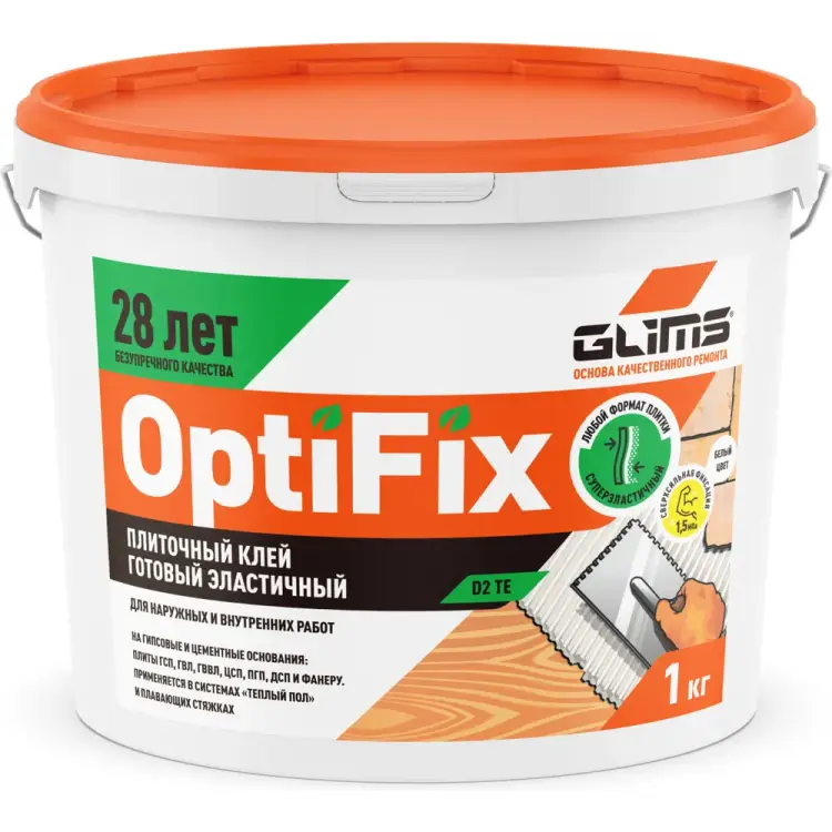 Плиточный клей GLIMS OptiFix О00012015 Плиточный клей GLIMS OptiFix О00012015