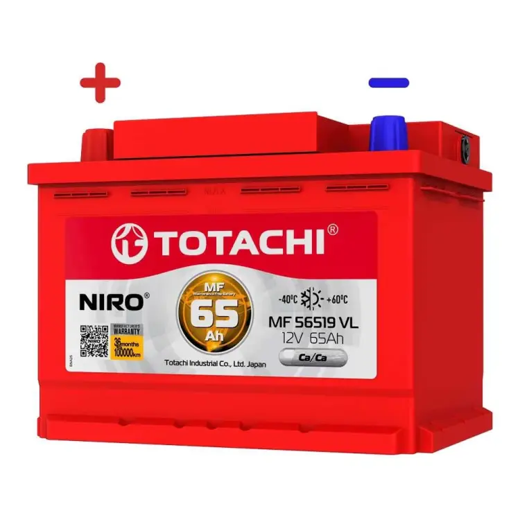 Аккумуляторная батарея Totachi АКБ NIRO MF 56519 VL 90265