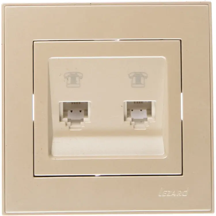 Двойная телефонная розетка Lezard RAIN 703-3030-138