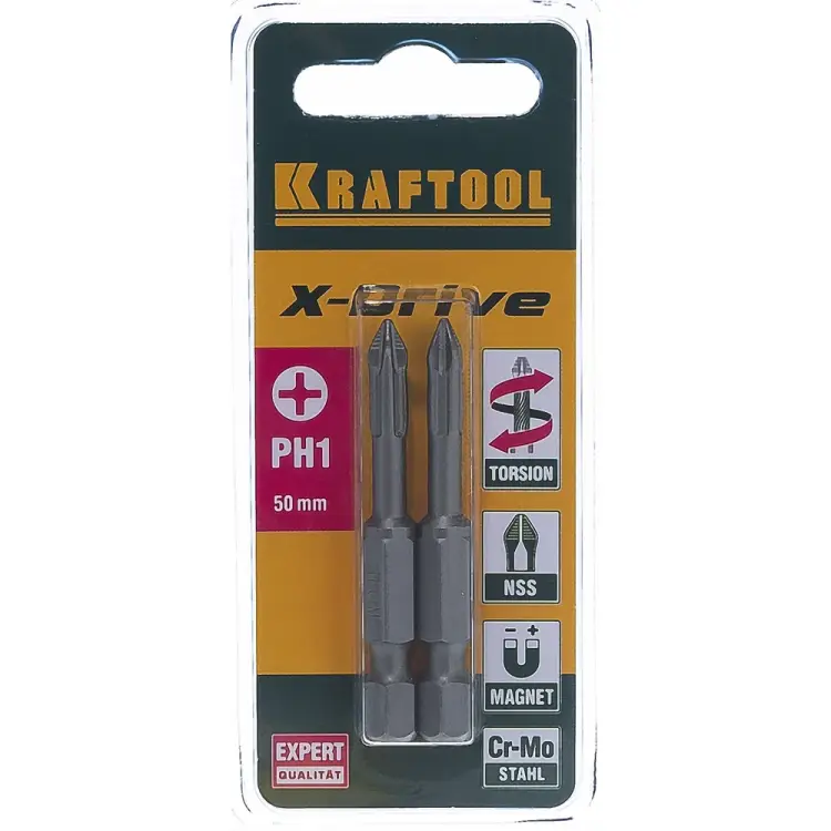 Торсионные кованые биты KRAFTOOL EXPERT 26121-1-50-2 Торсионные кованые биты KRAFTOOL EXPERT 26121-1-50-2