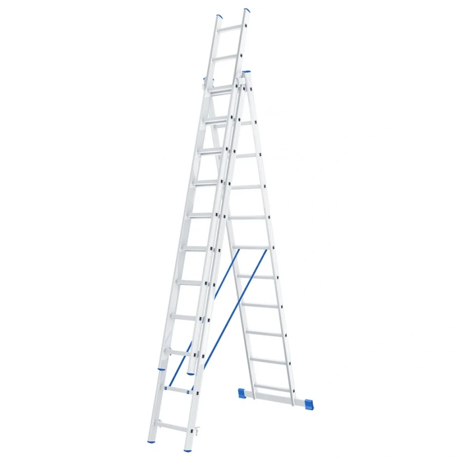 Алюминиевая трехсекционная лестница СИБРТЕХ 97821