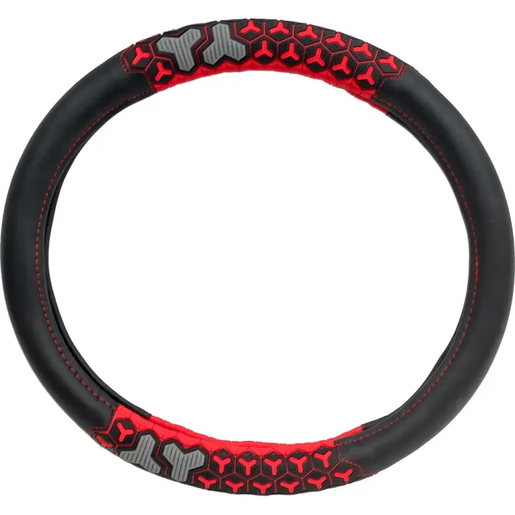 Оплетка руля AUTOPROFI AP-2050 BK RD S