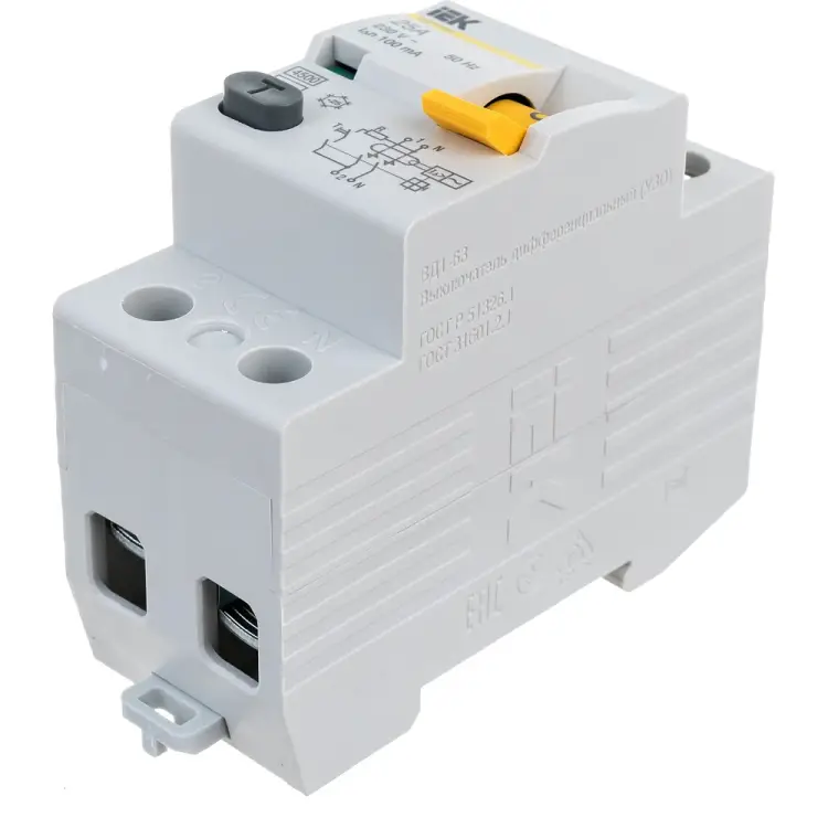 Выключатель дифференциального тока IEK ВД1-63 MDV10-2-025-100