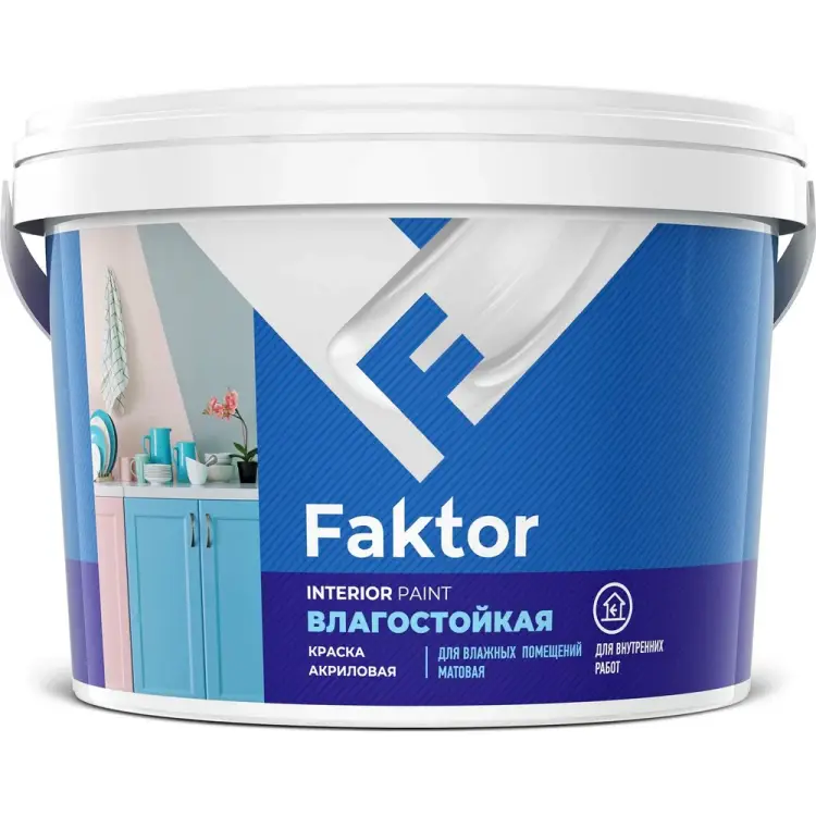 Влагостойкая краска для интерьеров ЯРОСЛАВСКИЕ КРАСКИ FAKTOR О05360