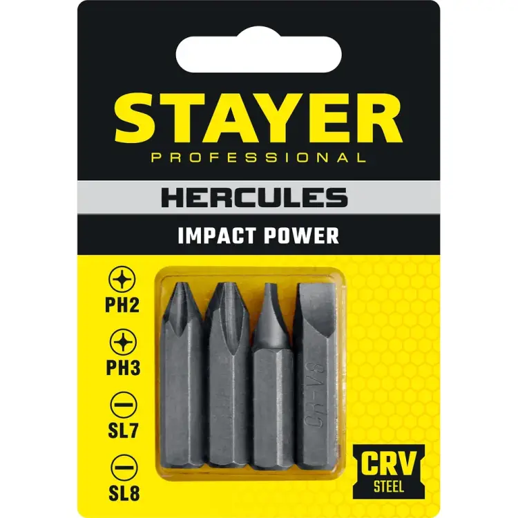 Биты для ударной отвертки STAYER HERCULES 25667-S4_z01 Биты для ударной отвертки STAYER HERCULES 25667-S4_z01