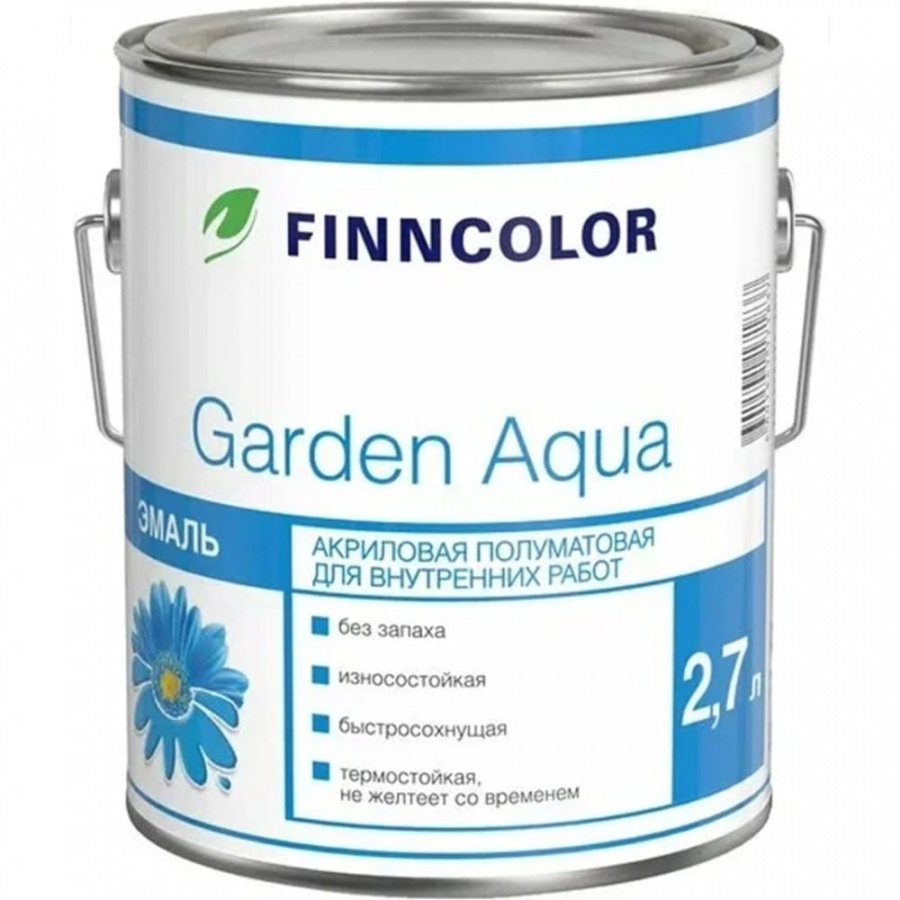 Акриловая эмаль для внутренних работ Finncolor GARDEN AQUA