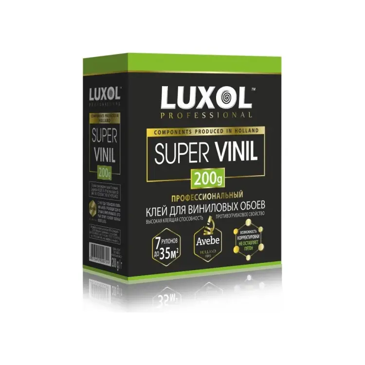 Профессиональный обойный клей LUXOL SUPER VINIL SUPER VINIL (Professional) 200г. Профессиональный обойный клей LUXOL SUPER VINIL SUPER VINIL (Professional) 200г.