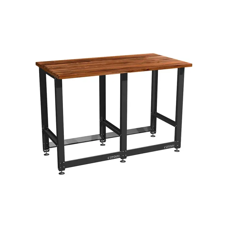 Верстак Сорокин Standart со столешницей из массива и траверсами для хранения колёс 35.44