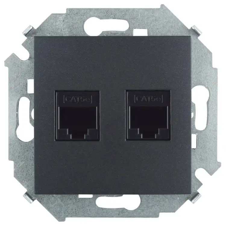 Компьютерная двойная розетка Simon 1591552-038