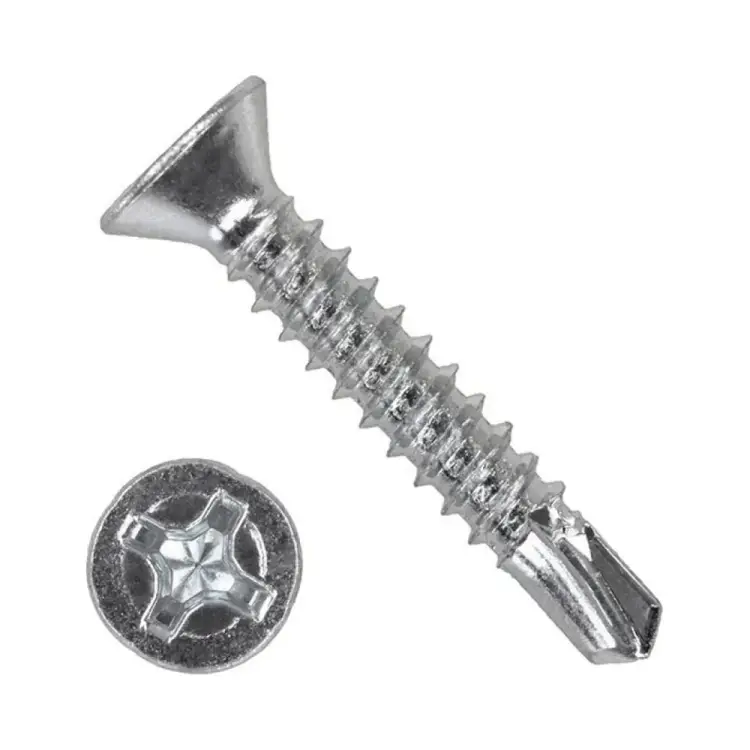 Саморез КВАДРА DIN 7504 P 4.2x32 цинк, кор. 1000 шт., потай, шлиц PH2, сверло 504203211000