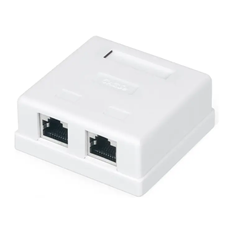 Двойная экранированная компьютерная розетка WRline WR-WS-8P8C-C5E-SH-2 RJ-45 505218