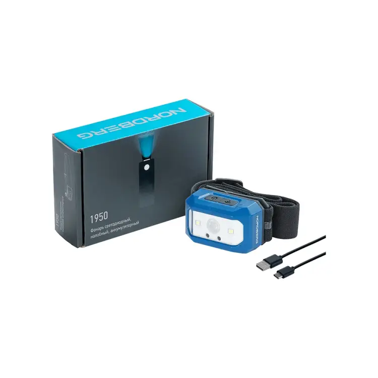 Светодиодный аккумуляторный налобный фонарь NORDBERG 1950