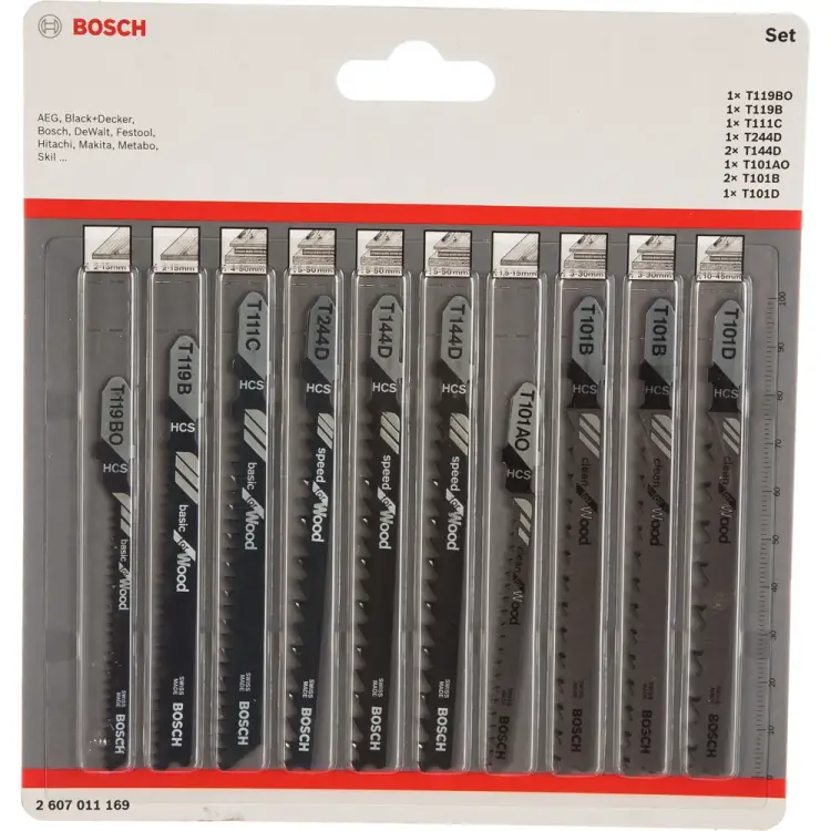 Набор лобзиковых пилок Bosch Wood 2607011169 Набор лобзиковых пилок Bosch Wood 2607011169