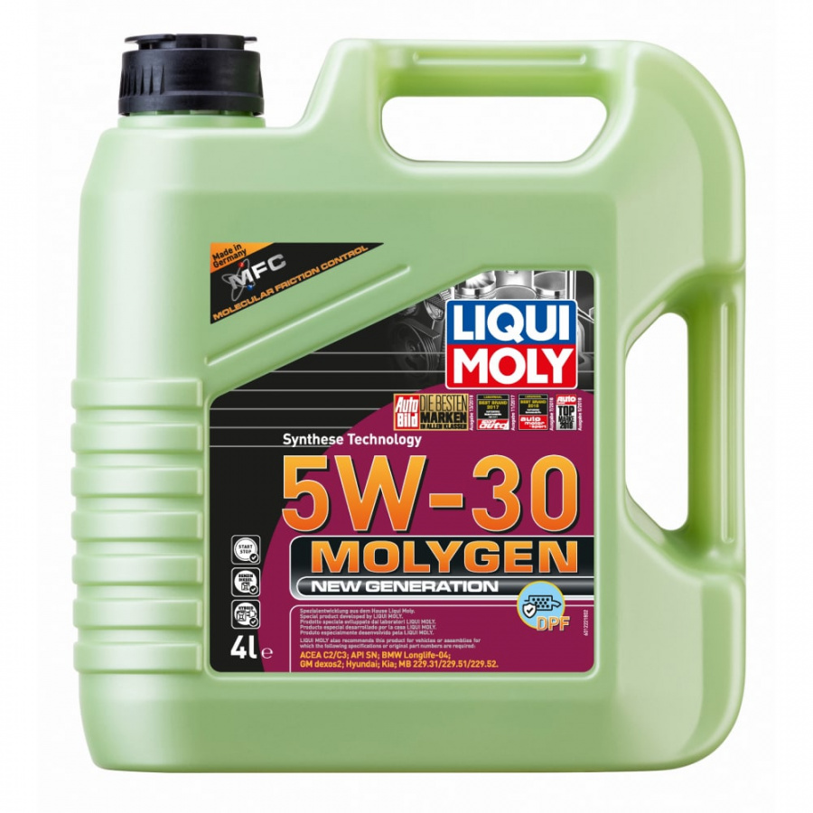 НС-синтетическое моторное масло LIQUI MOLY Molygen New Generation DPF 5W-30