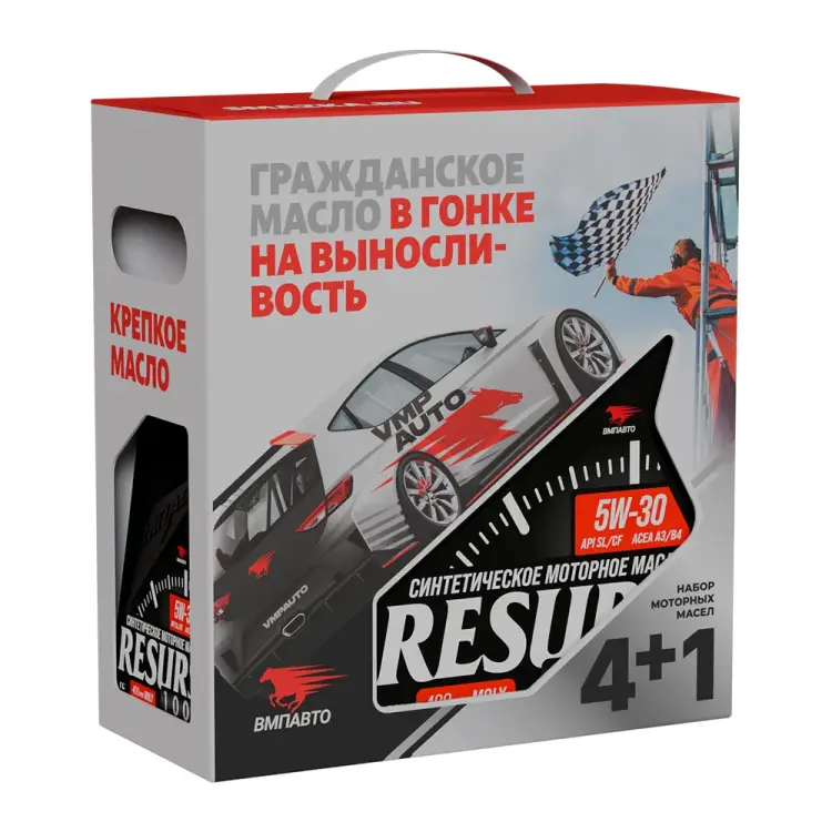 Моторное синтетическое масло ВМПАВТО Resurs 100+ 5w30 (A3/B4; SL/CF) 9287