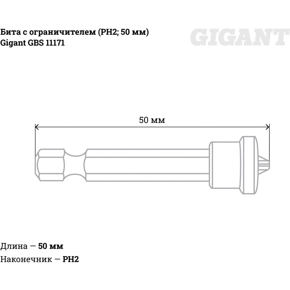 Бита для шуруповерта Gigant GBS 11171