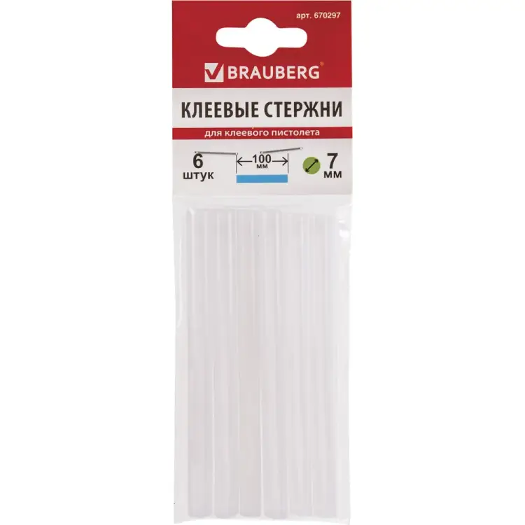 Клеевые стержни BRAUBERG 670297 Клеевые стержни BRAUBERG 670297