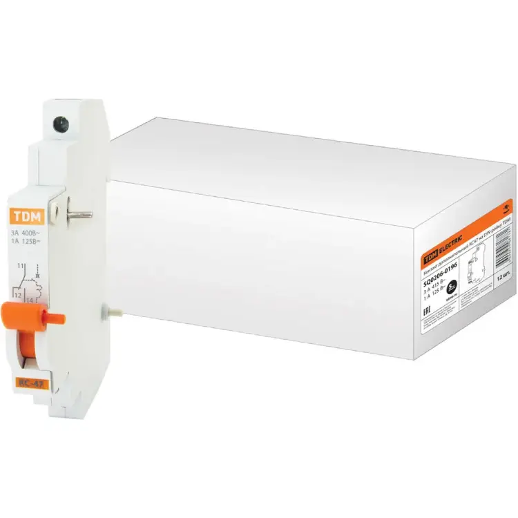 Дополнительный дополнительный контакт на DIN-рейку TDM ELECTRIC КС47 SQ0206-0196