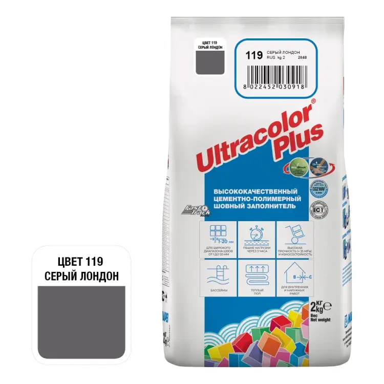 Затирка MAPEI ULTRACOLOR PLUS 6011902A