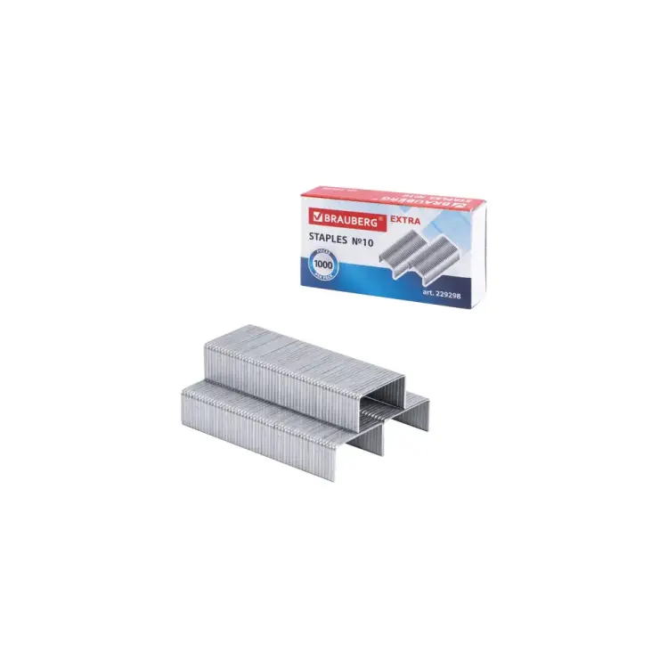 Скобы для степлера BRAUBERG EXTRA №10 1000 штук 229298