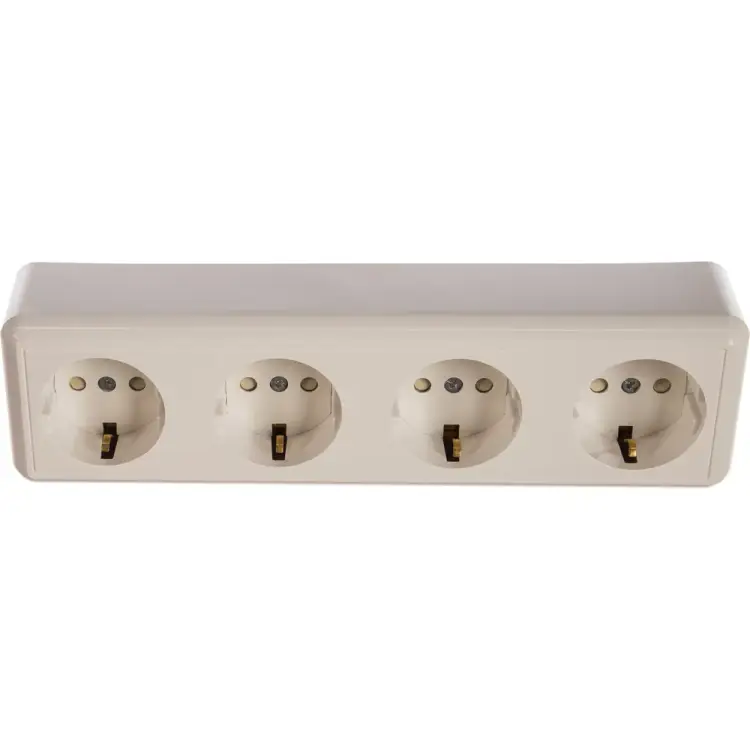 Четырехместная розетка Кунцево-Электро ОПТИМА РА16-403 8023