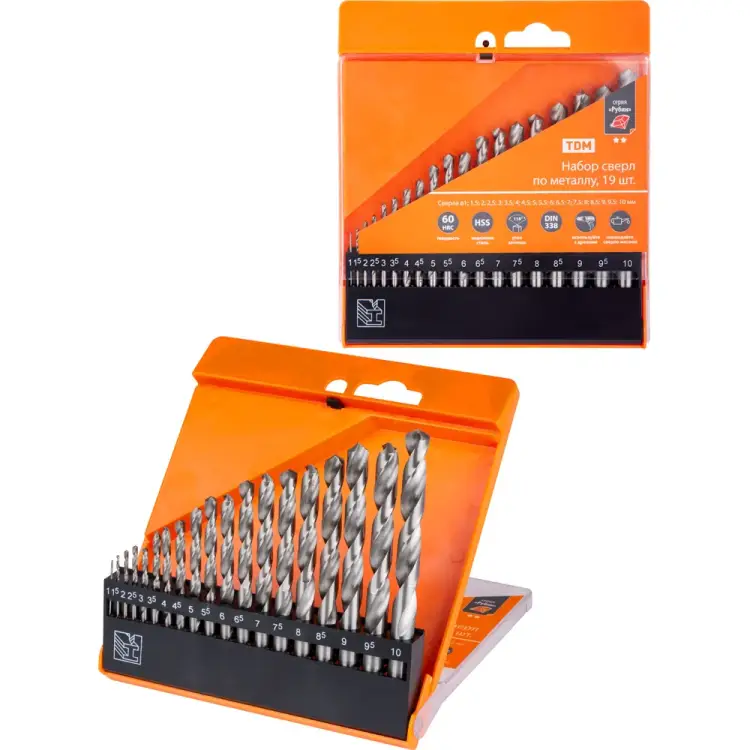 Набор сверл по металлу TDM ELECTRIC Рубин SQ1093-0102