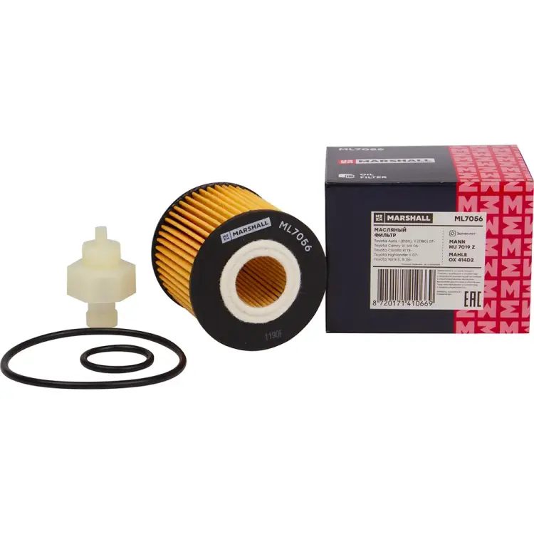 Масляный фильтр Toyota Auris I, II 07- / Camry VI-VIII 06- / Corolla XI 13- / Highlander II MARSHALL ML7056 Масляный фильтр Toyota Auris I, II 07- / Camry VI-VIII 06- / Corolla XI 13- / Highlander II MARSHALL ML7056