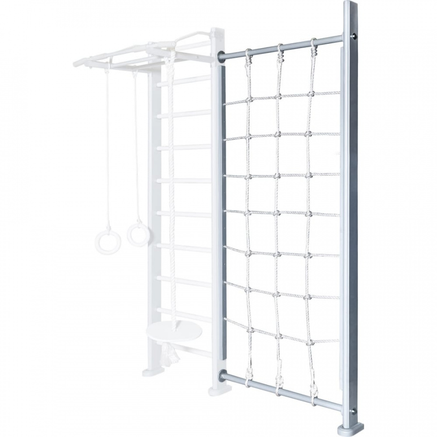 Стойка с сеткой Perfetto sport Verticale in legno con rete grigio