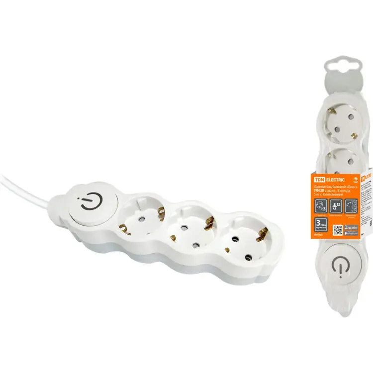 Бытовой удлинитель TDM ELECTRIC Люкс УЛ03В SQ1303-0132 Бытовой удлинитель TDM ELECTRIC Люкс УЛ03В SQ1303-0132