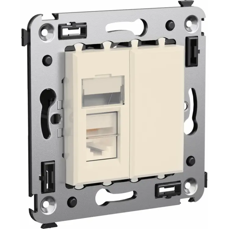 Одинарная телефонная розетка в стену DKC RJ12 Avanti 4405313