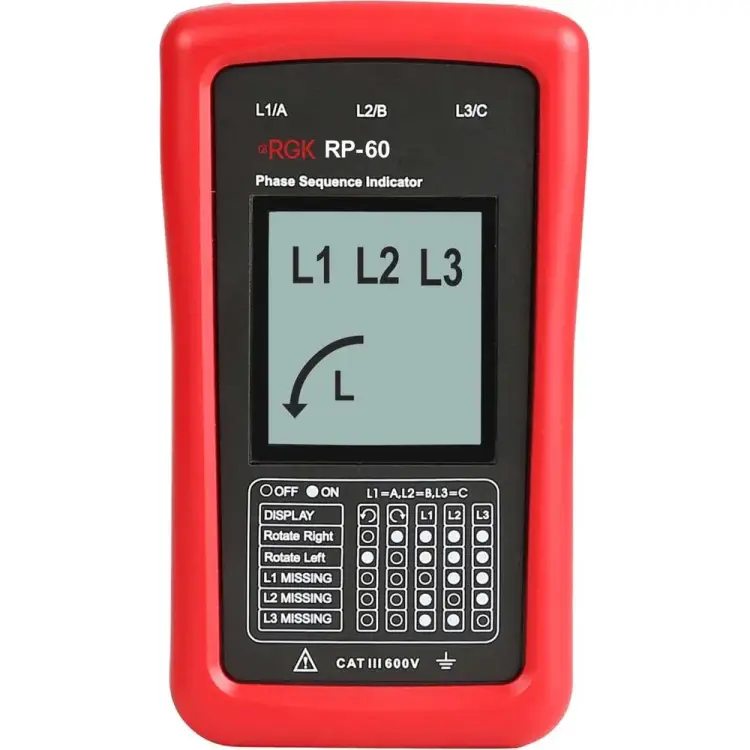 Индикатор чередования фаз RGK rp-60 755214