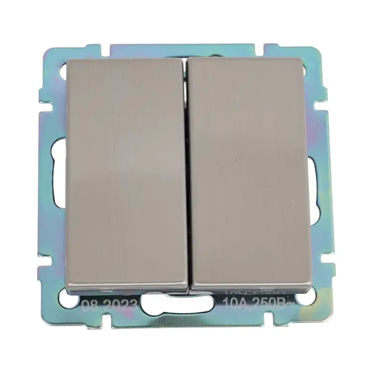 Двухклавишный выключатель Smartbuy Нептун SBE-05gn-10-SW2-0