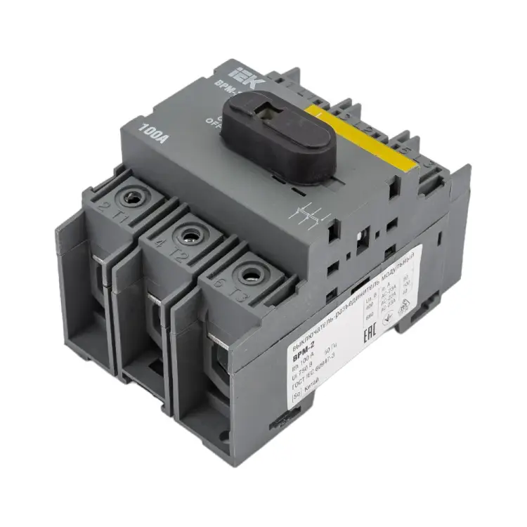 Модульный выключатель-разъединитель IEK ВРМ-2 MVR20-3-100 Модульный выключатель-разъединитель IEK ВРМ-2 MVR20-3-100