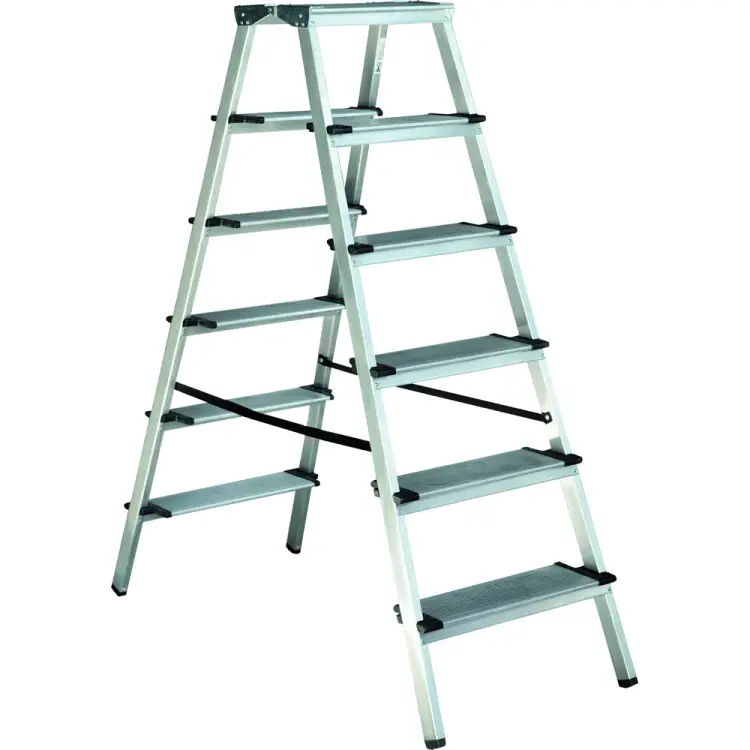 Двухсторонняя алюминиевая стремянка Новая Высота 1127206 Двухсторонняя алюминиевая стремянка Новая Высота 1127206