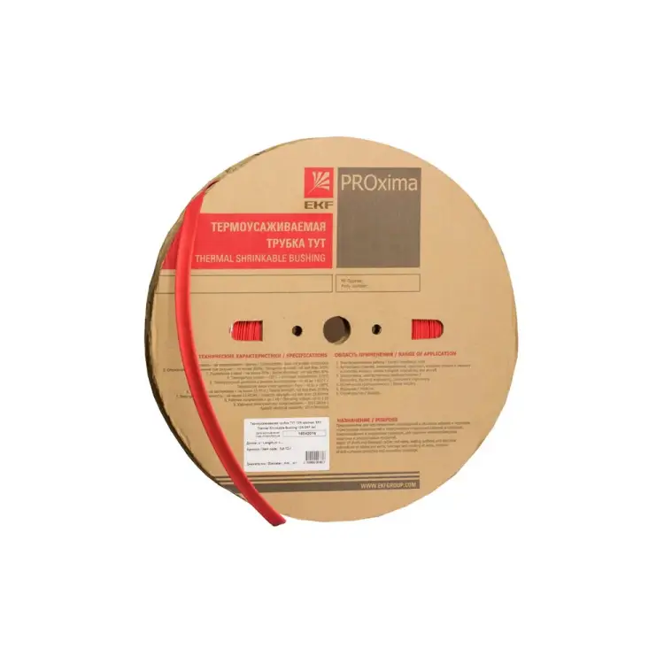 Термоусаживаемая трубка EKF PROxima ТУТ нг, 120/60 tut-120-r