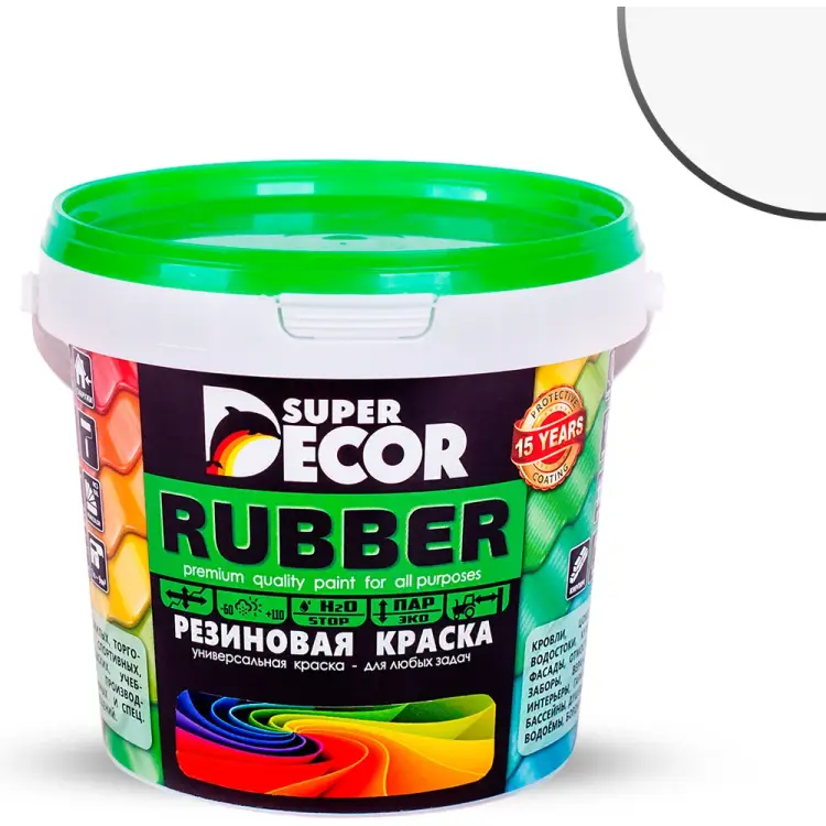 Резиновая краска SUPER DECOR 00 белоснежная 4630024700011