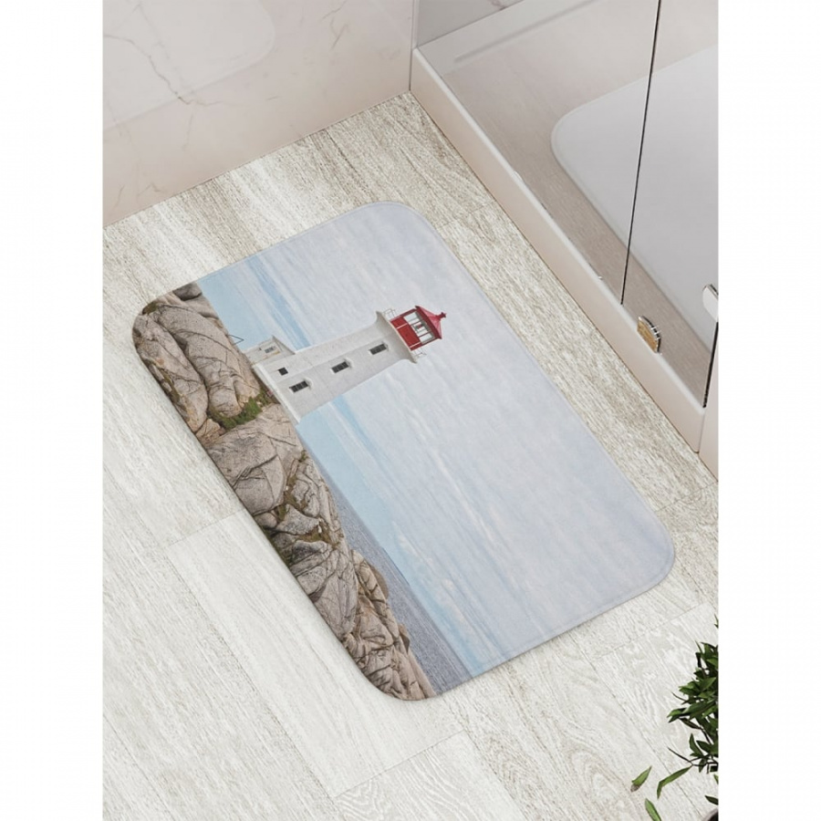 Противоскользящий коврик для ванной, сауны, бассейна JOYARTY Тихий маяк