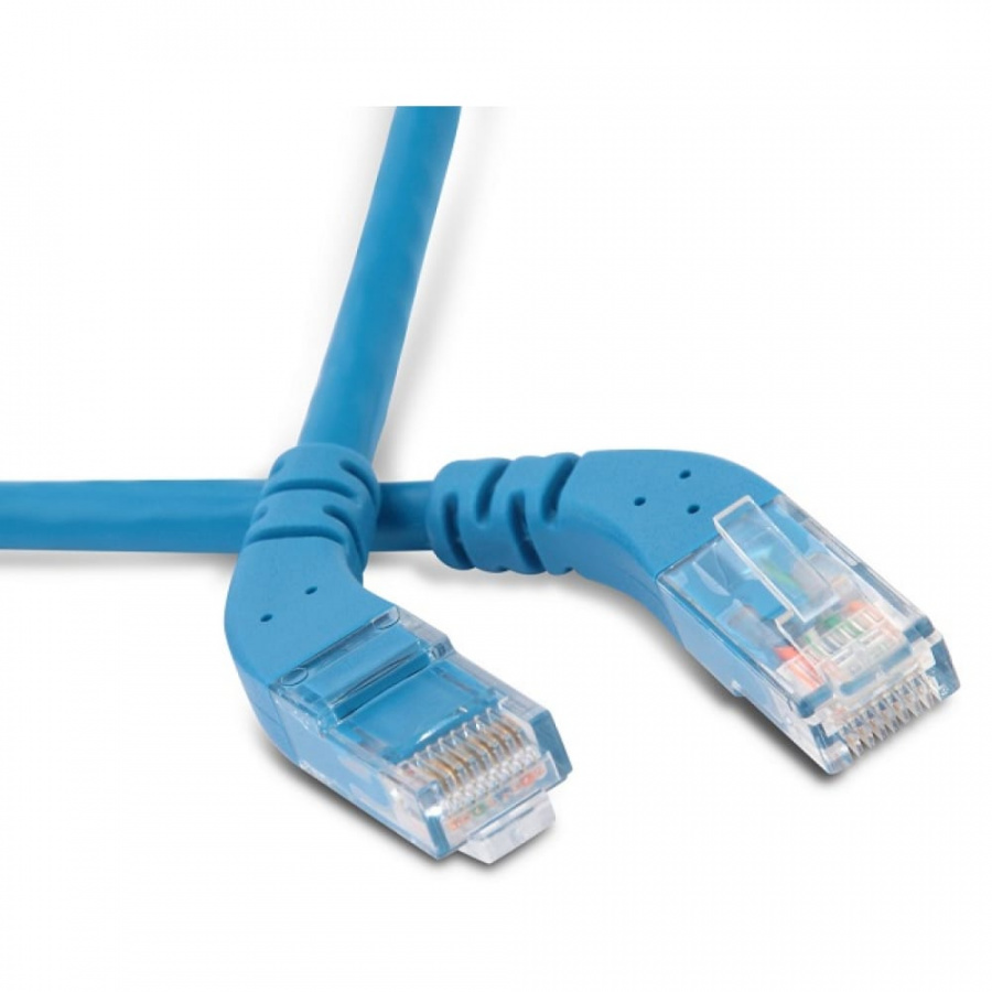 Угловой правый патч-корд Hyperline PC-APM-UTP-RJ45/R45-RJ45/R45-C6-5M-LSZH-BL