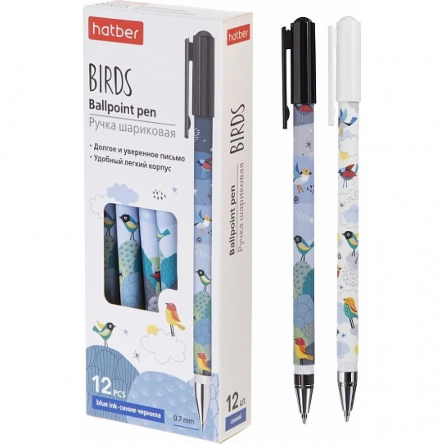 Шариковая ручка Hatber Birds