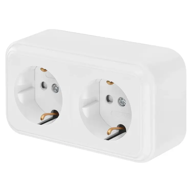 Двухместная розетка BYLECTRICA ПРАЛЕСКА РА16-274