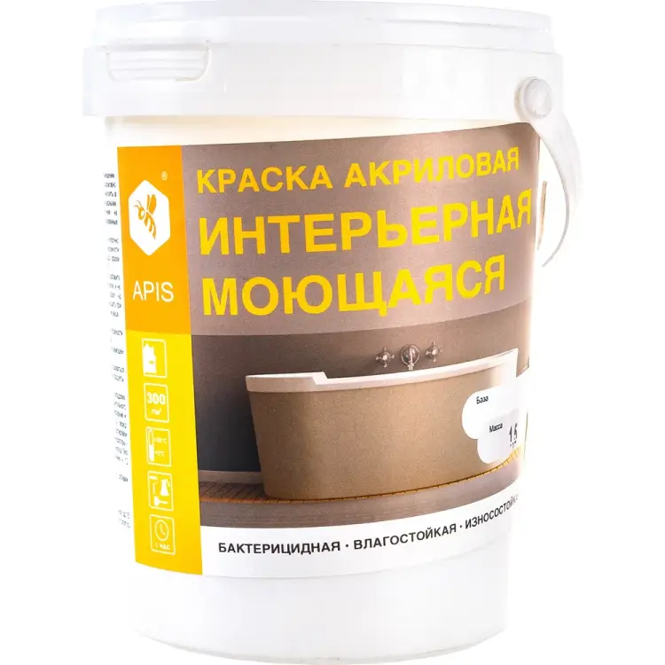 Интерьерная моющаяся акриловая краска APIS 4665296515124 Интерьерная моющаяся акриловая краска APIS 4665296515124