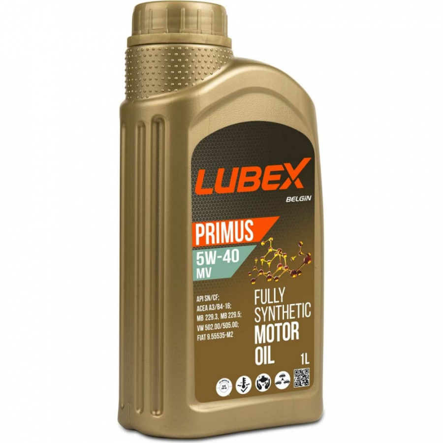 Синтетическое моторное масло Lubex PRIMUS MV 5W-40 CF/SN A3/B4