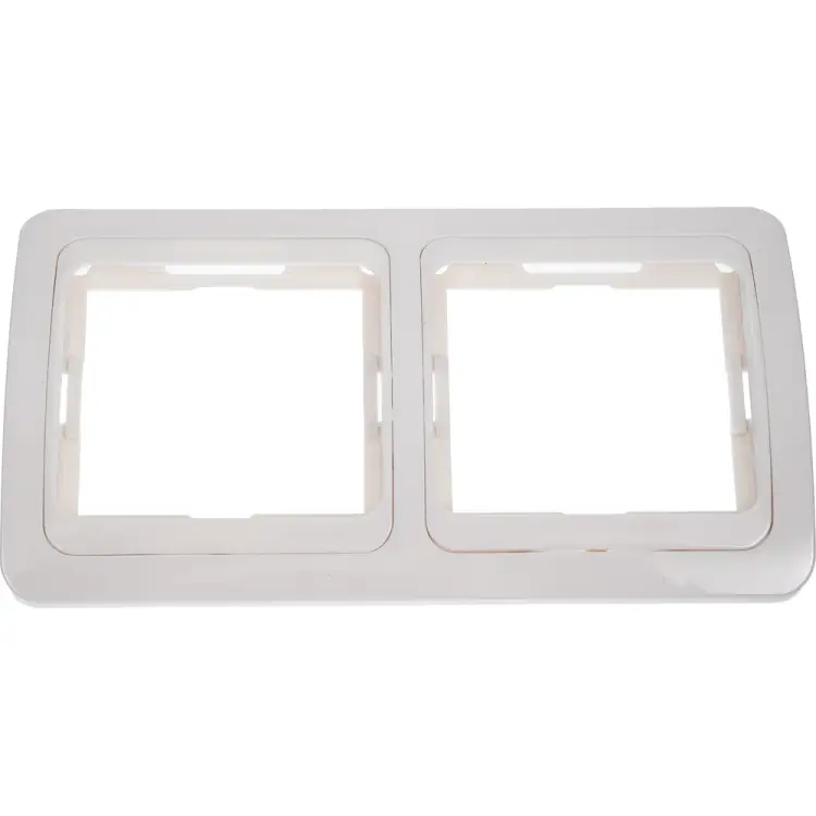 Горизонтальная двухместная рамка Smartbuy Марс SBE-02w-00-FR-2