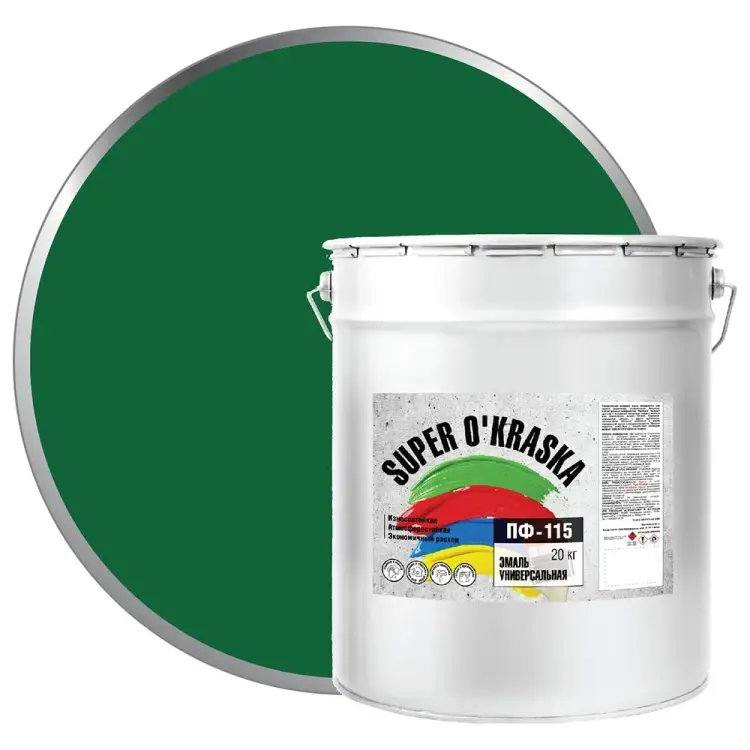 Эмаль super maler Зеленый 20кг Лк-00005641 Эмаль super maler Зеленый 20кг Лк-00005641