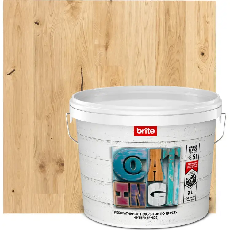 Интерьерное водостойкое декоративное покрытие по дереву BRITE FLEXX О04810