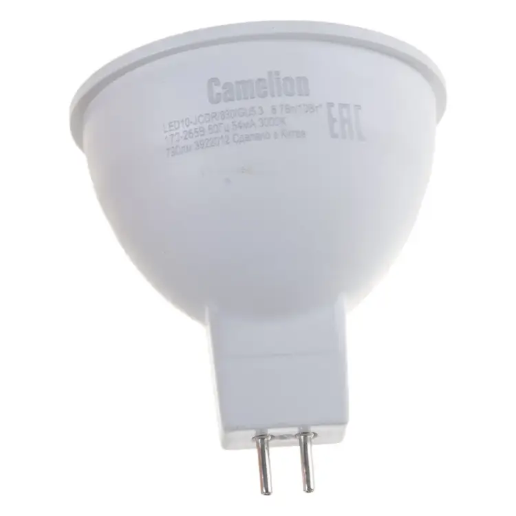 Электрическая светодиодная лампа Camelion LED10-JCDR/830/GU5.3 13684
