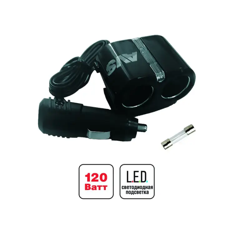 Разветвитель прикуривателя AVS CS204 43227